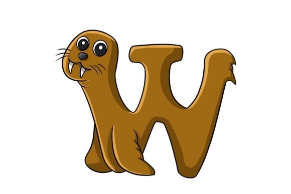 Animal Alphabet Letter W Illustration: A Designer's Asset